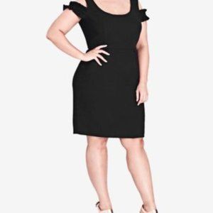 City Chic Black dress called Cute Frill